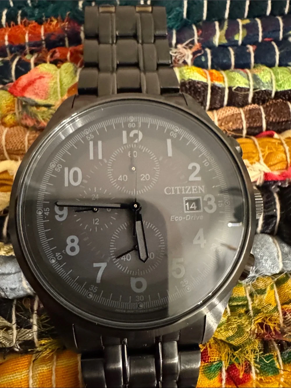 Citizen Black Stainless Steel Chronograph Watch